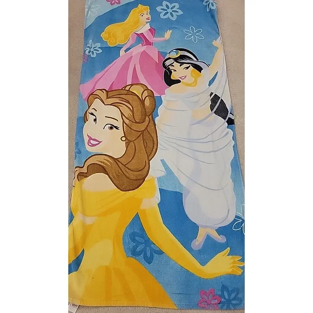90s Disney Princess Beach Towel Jasmine Sleeping Beauty Belle Disney Store